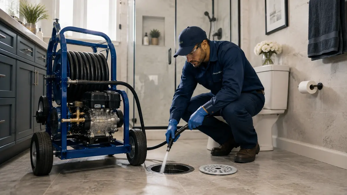 Bathroom Drain Hydro Jetting in Pacoima
