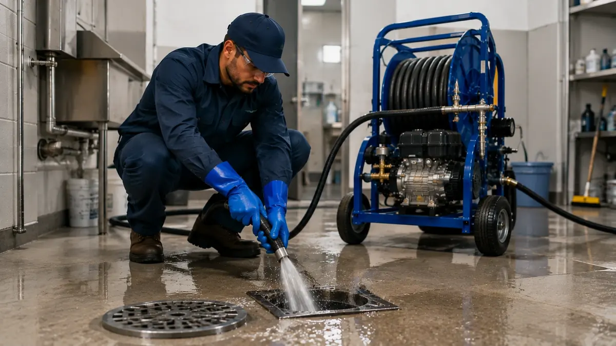 Floor Drain Hydro Jet Cleaning in Pacoima